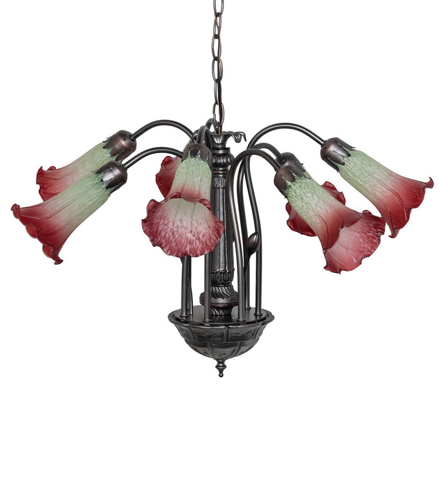 Meyda Tiffany 185085 Seven Light Chandelier, Mahogany Bronze