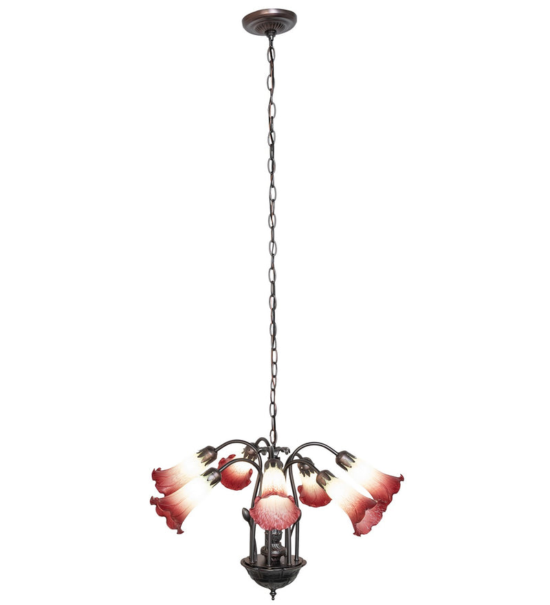 Meyda Tiffany 185085 Seven Light Chandelier, Mahogany Bronze