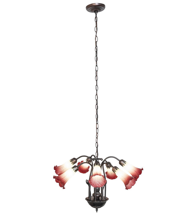 Meyda Tiffany 185085 Seven Light Chandelier, Mahogany Bronze
