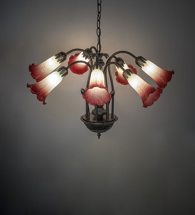 Meyda Tiffany 185085 Seven Light Chandelier, Mahogany Bronze