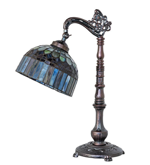 Meyda Tiffany 18694 One Light Desk Lamp, Mahogany Bronze