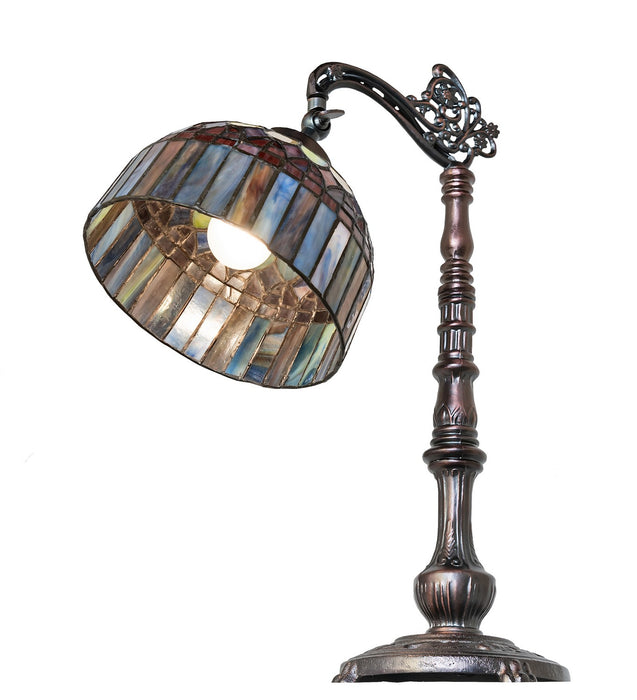 Meyda Tiffany 18694 One Light Desk Lamp, Mahogany Bronze