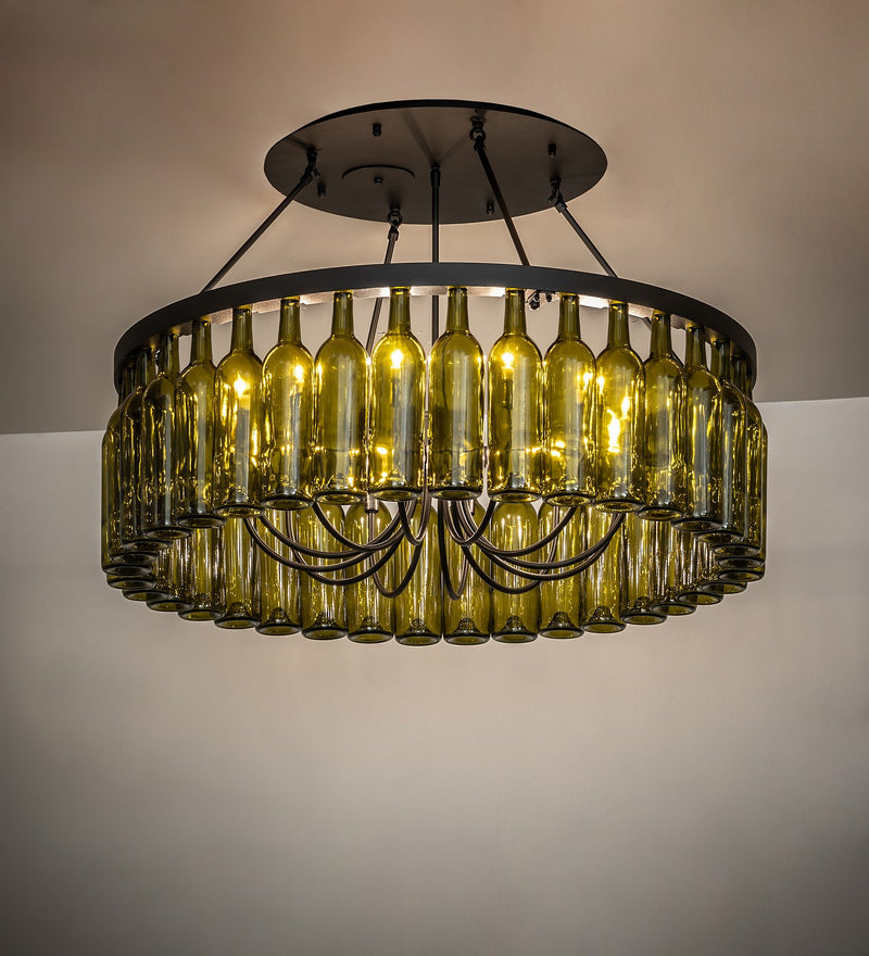Meyda Tiffany 215697 12 Light Chandelier, Black Metal