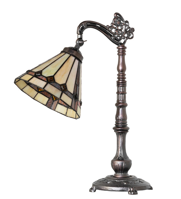 Meyda Tiffany 244793 One Light Table Lamp, Mahogany Bronze