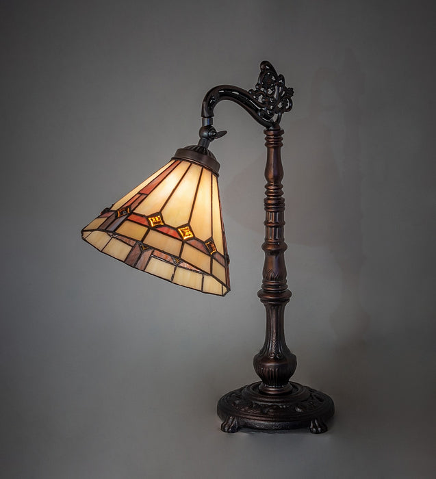 Meyda Tiffany 244793 One Light Table Lamp, Mahogany Bronze