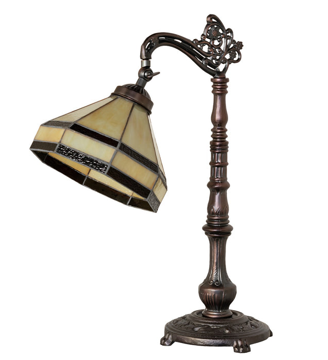 Meyda Tiffany 244795 One Light Table Lamp, Mahogany Bronze