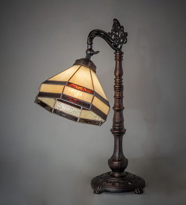 Meyda Tiffany 244795 One Light Table Lamp, Mahogany Bronze
