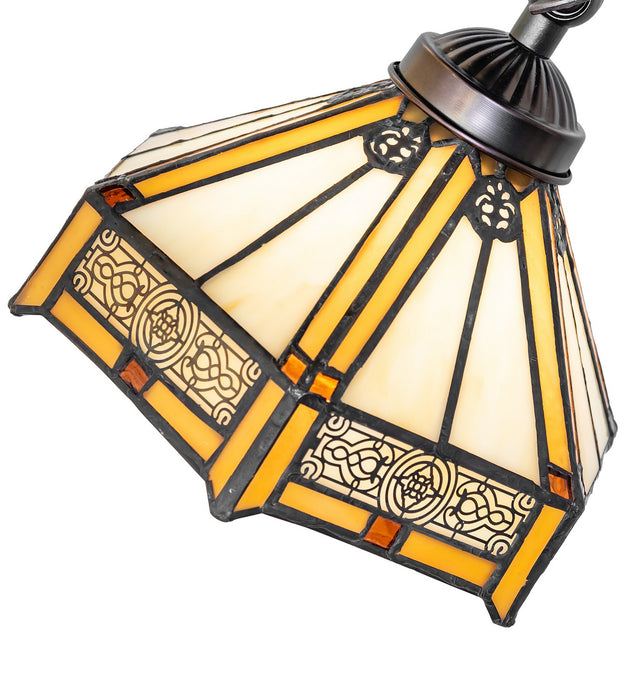 Meyda Tiffany 244796 One Light Table Lamp, Mahogany Bronze