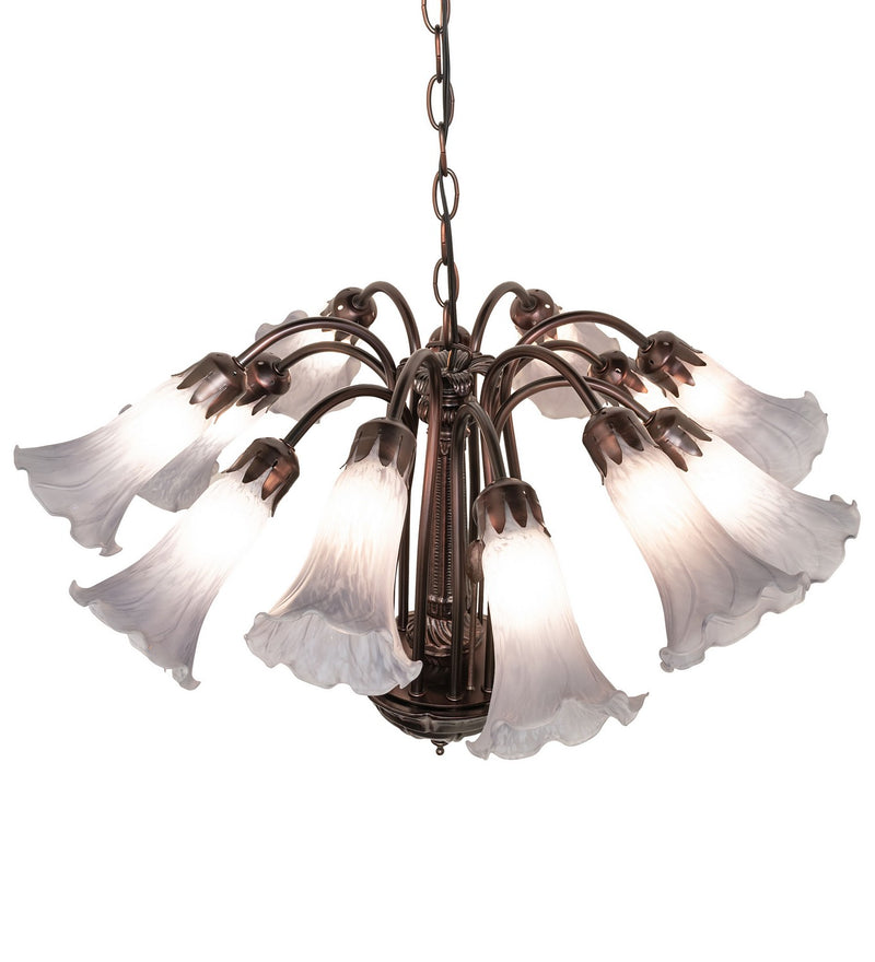 Meyda Tiffany 251601 12 Light Chandelier, Mahogany Bronze