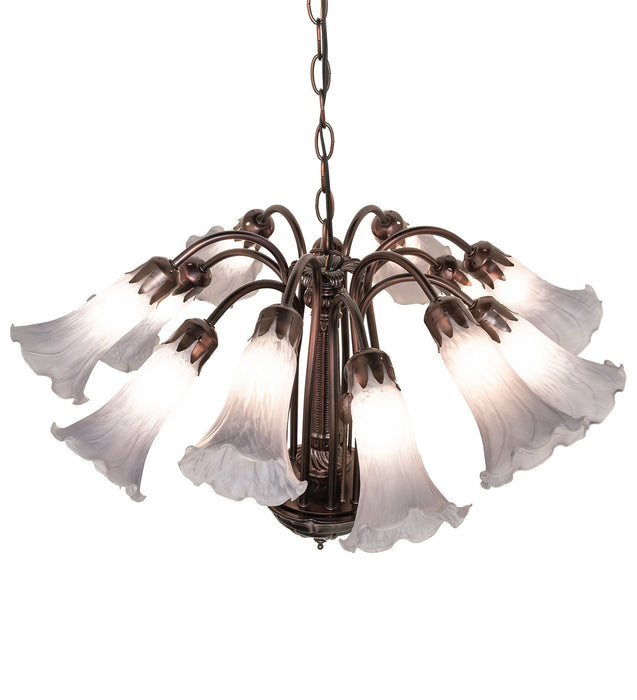 Meyda Tiffany 251601 12 Light Chandelier, Mahogany Bronze