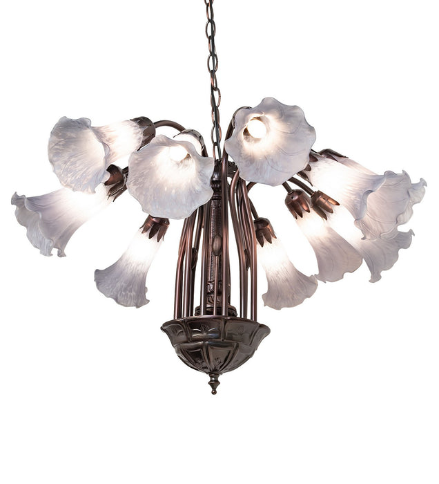 Meyda Tiffany 251601 12 Light Chandelier, Mahogany Bronze