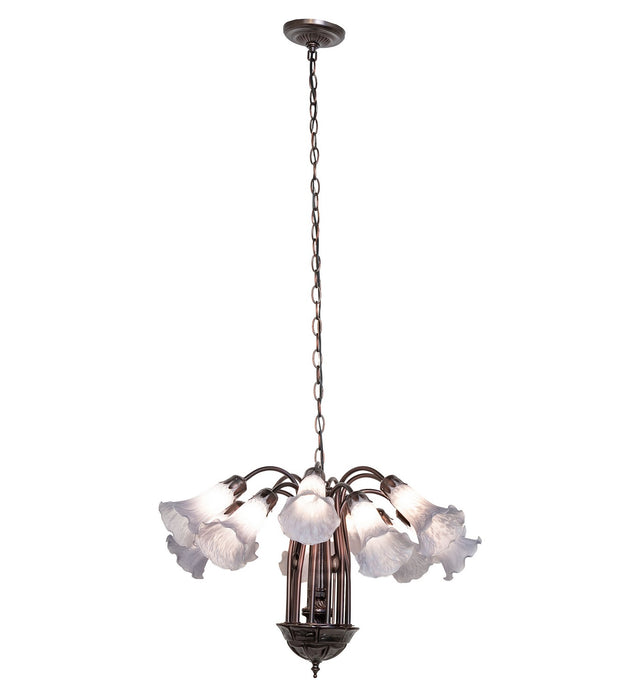 Meyda Tiffany 251601 12 Light Chandelier, Mahogany Bronze