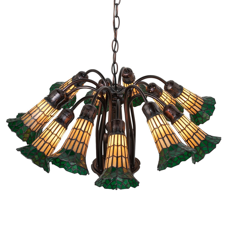 Meyda Tiffany 251604 12 Light Chandelier, Mahogany Bronze