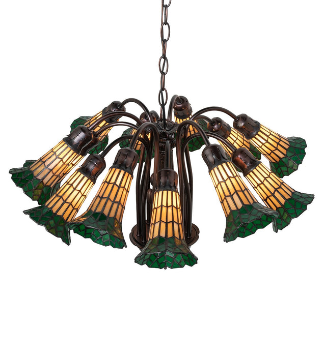 Meyda Tiffany 251604 12 Light Chandelier, Mahogany Bronze