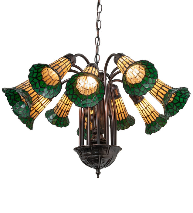 Meyda Tiffany 251604 12 Light Chandelier, Mahogany Bronze