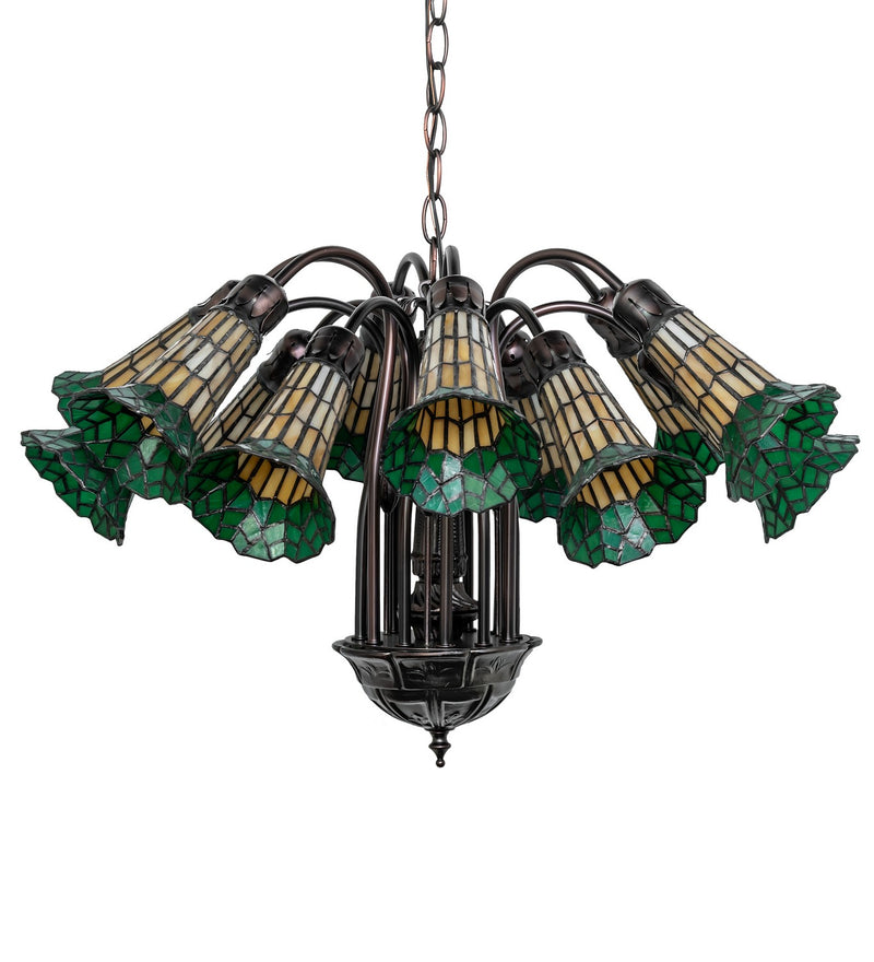 Meyda Tiffany 251604 12 Light Chandelier, Mahogany Bronze