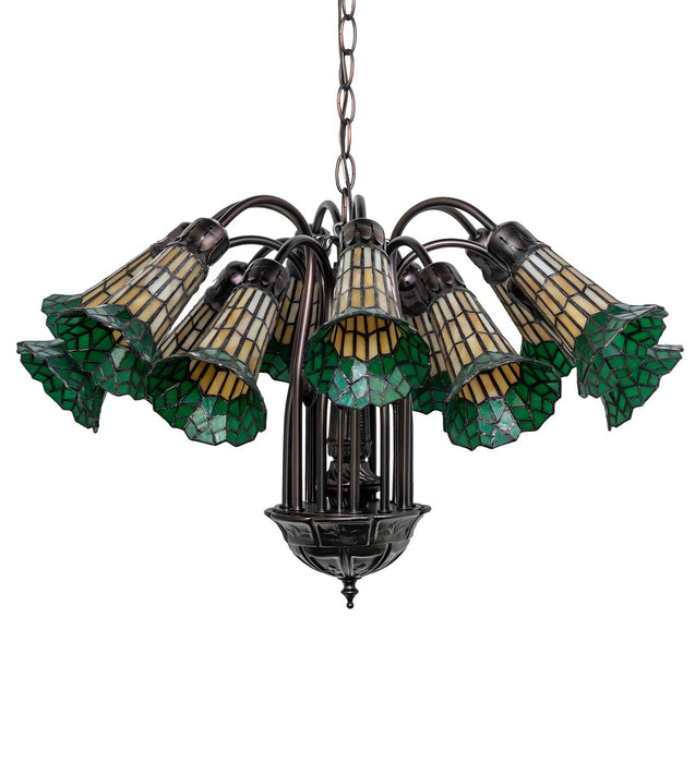 Meyda Tiffany 251604 12 Light Chandelier, Mahogany Bronze