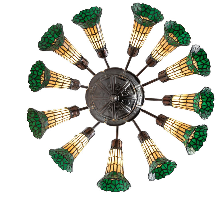 Meyda Tiffany 251604 12 Light Chandelier, Mahogany Bronze