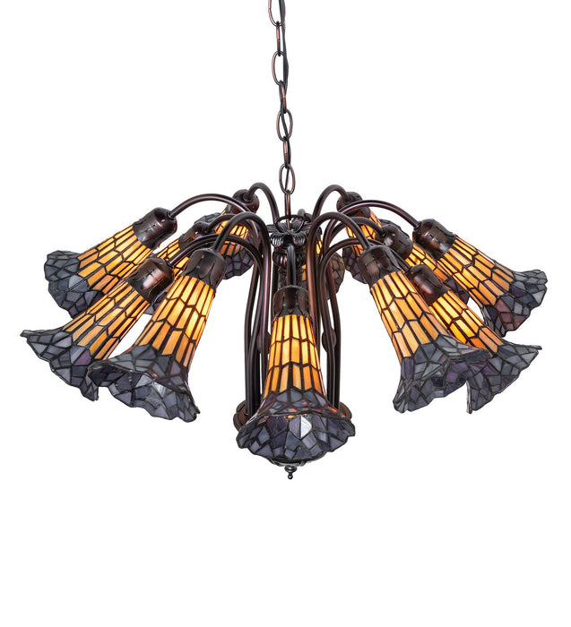 Meyda Tiffany 251605 12 Light Chandelier, Mahogany Bronze