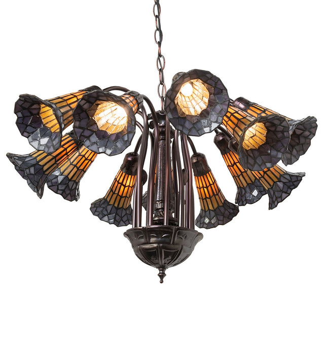 Meyda Tiffany 251605 12 Light Chandelier, Mahogany Bronze
