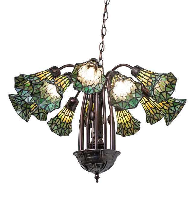 Meyda Tiffany 251606 12 Light Chandelier, Mahogany Bronze