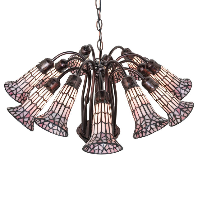 Meyda Tiffany 251607 12 Light Chandelier, Mahogany Bronze