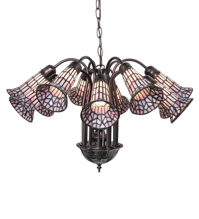 Meyda Tiffany 251607 12 Light Chandelier, Mahogany Bronze
