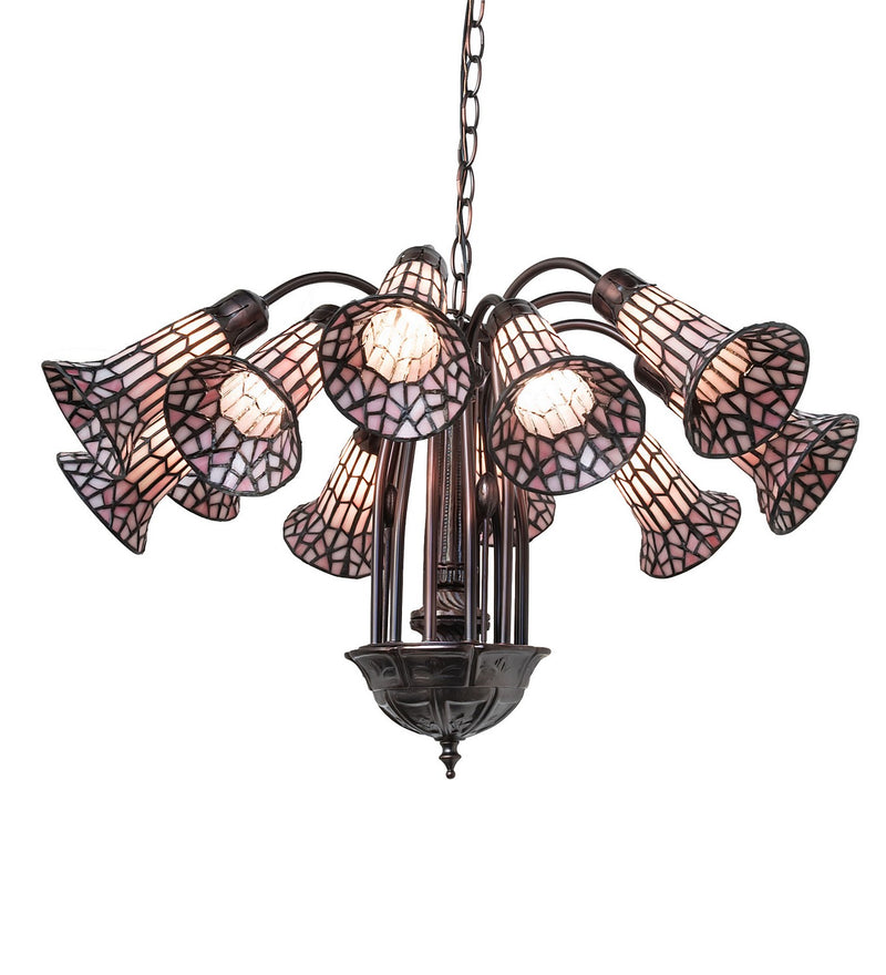 Meyda Tiffany 251607 12 Light Chandelier, Mahogany Bronze