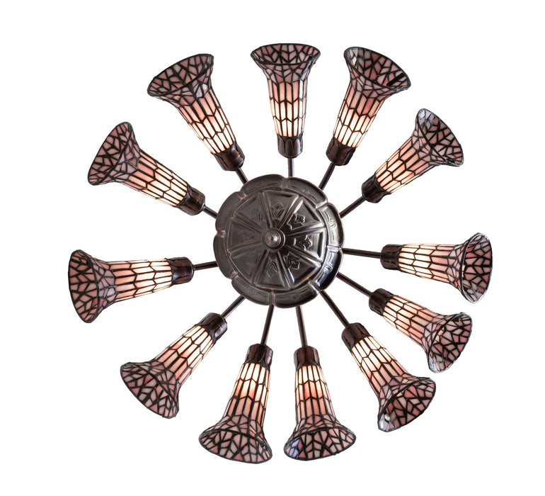 Meyda Tiffany 251607 12 Light Chandelier, Mahogany Bronze