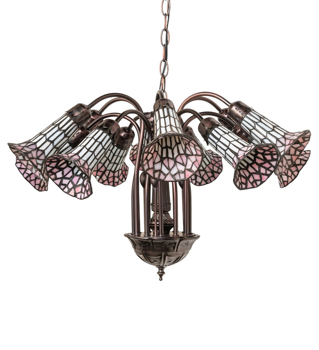 Meyda Tiffany 251608 12 Light Chandelier, Mahogany Bronze