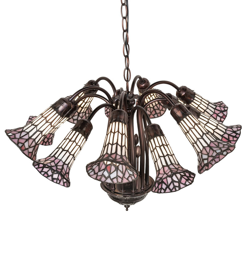 Meyda Tiffany 251608 12 Light Chandelier, Mahogany Bronze