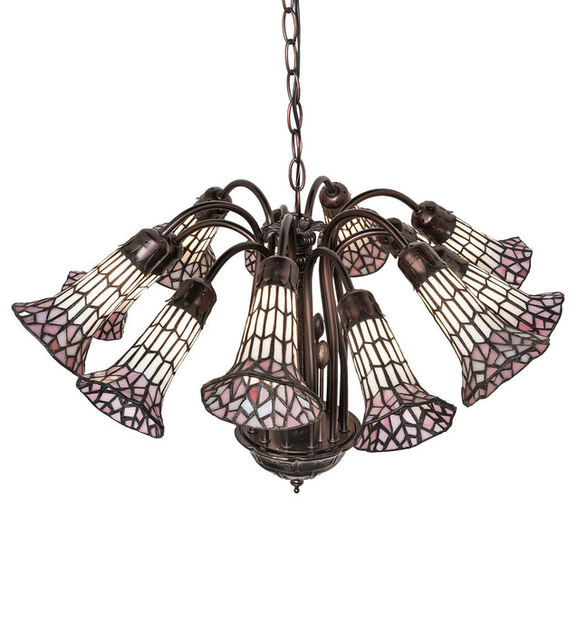Meyda Tiffany 251608 12 Light Chandelier, Mahogany Bronze