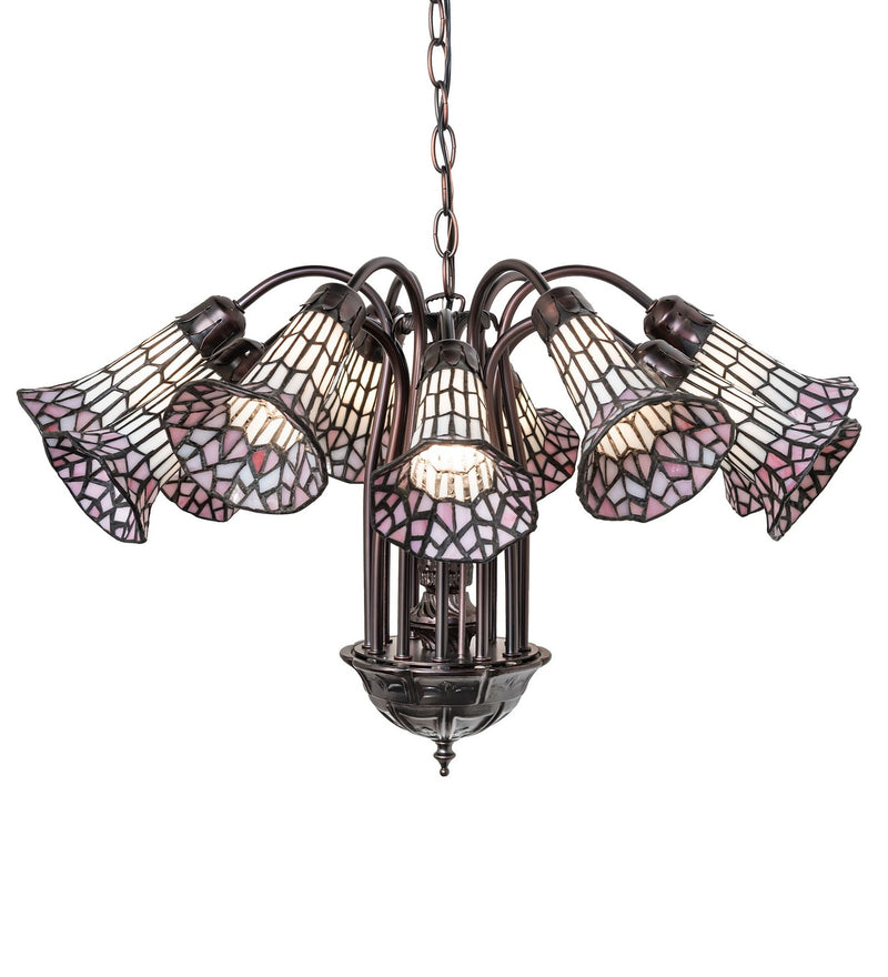 Meyda Tiffany 251608 12 Light Chandelier, Mahogany Bronze