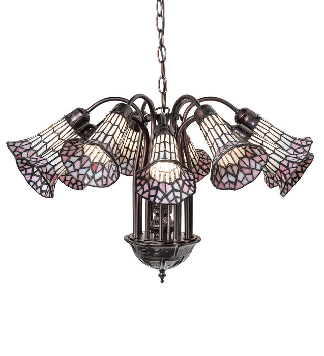 Meyda Tiffany 251608 12 Light Chandelier, Mahogany Bronze