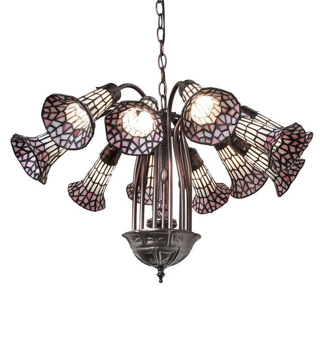 Meyda Tiffany 251608 12 Light Chandelier, Mahogany Bronze