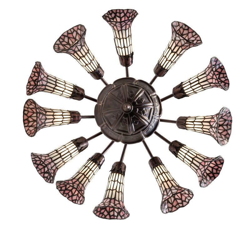 Meyda Tiffany 251608 12 Light Chandelier, Mahogany Bronze
