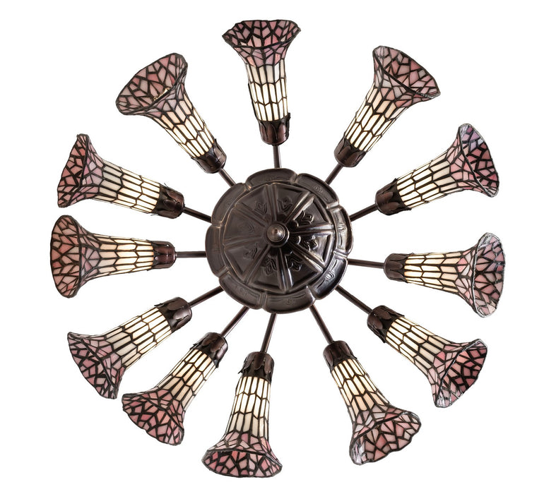 Meyda Tiffany 251608 12 Light Chandelier, Mahogany Bronze