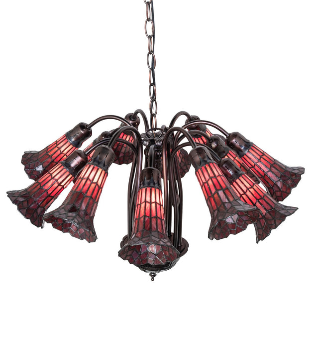 Meyda Tiffany 251609 12 Light Chandelier, Mahogany Bronze