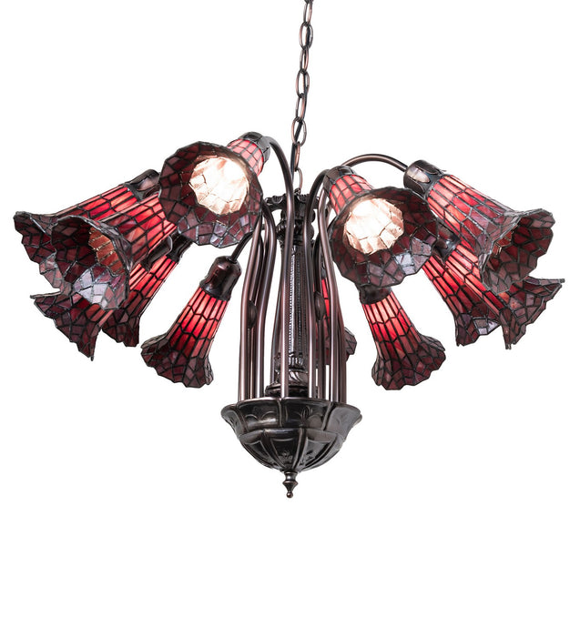 Meyda Tiffany 251609 12 Light Chandelier, Mahogany Bronze