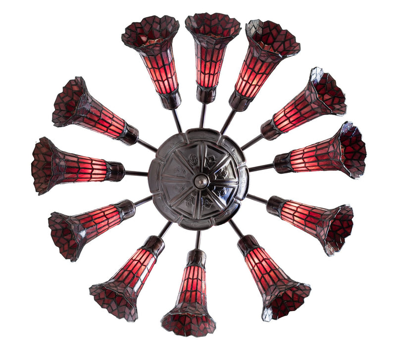 Meyda Tiffany 251609 12 Light Chandelier, Mahogany Bronze
