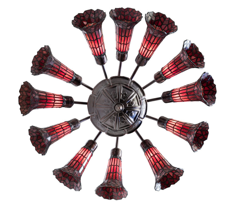 Meyda Tiffany 251609 12 Light Chandelier, Mahogany Bronze
