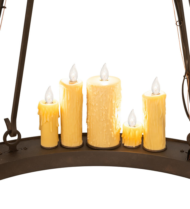 Meyda Tiffany 260328 24 Light Chandelier, Chestnut