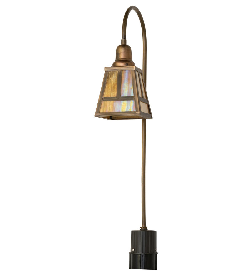 Meyda Tiffany 262148 One Light Landscape Fixture, Vintage Brass