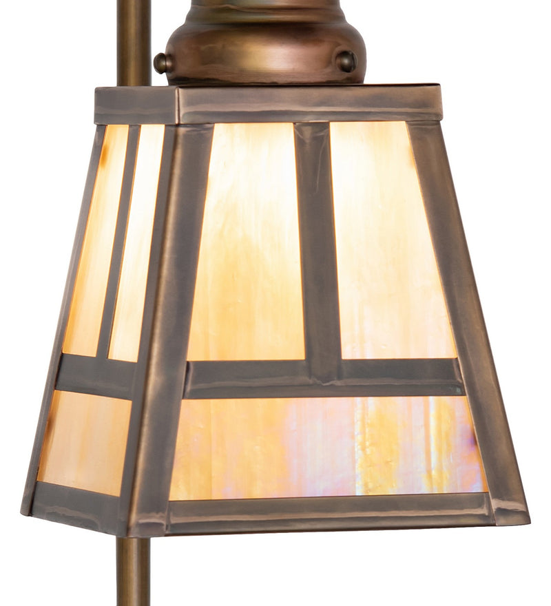 Meyda Tiffany 262148 One Light Landscape Fixture, Vintage Brass
