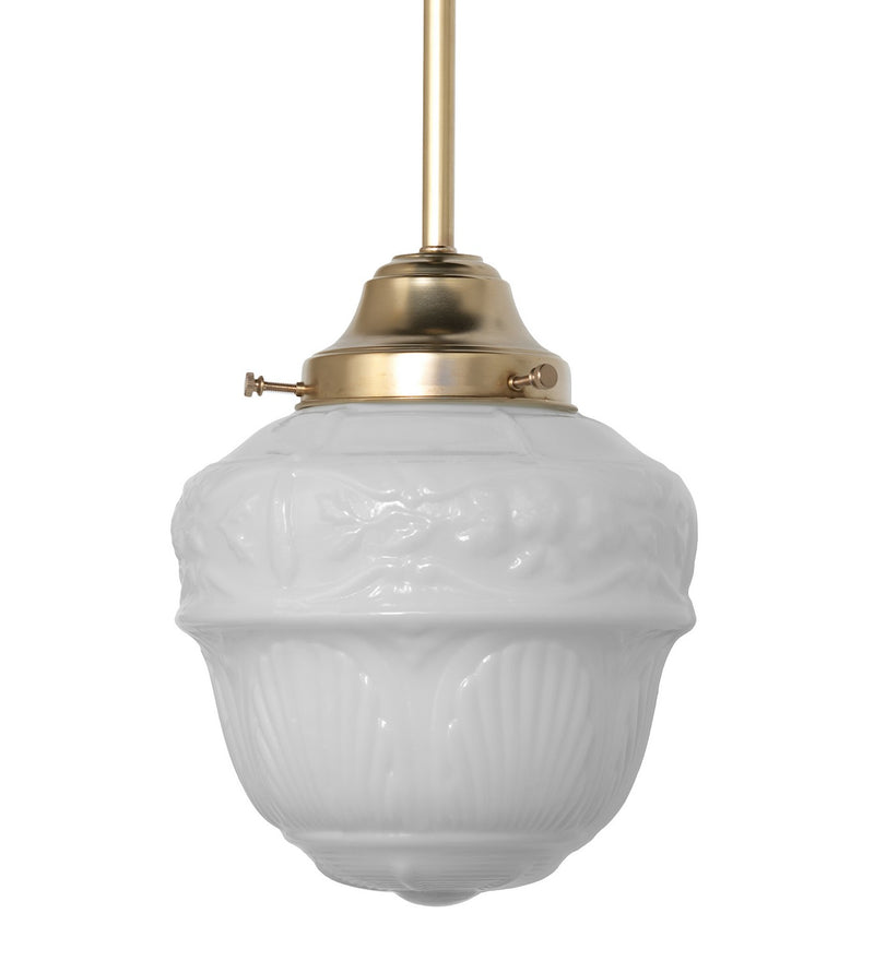 Meyda Tiffany 264245 One Light Pendant, Natural Brass