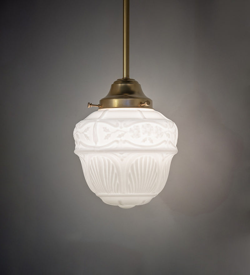 Meyda Tiffany 264245 One Light Pendant, Natural Brass