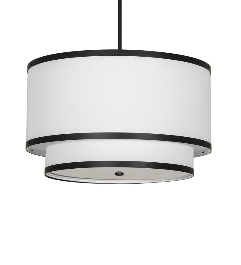 Meyda Tiffany 264718 Three Light Pendant, Solar Black