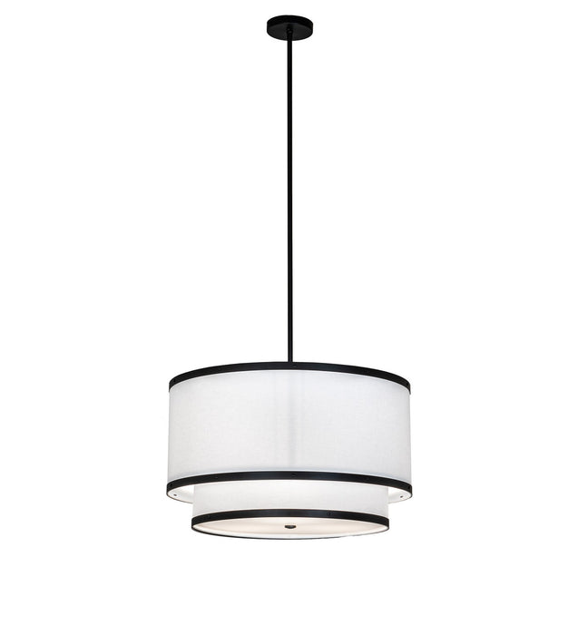 Meyda Tiffany 264718 Three Light Pendant, Solar Black