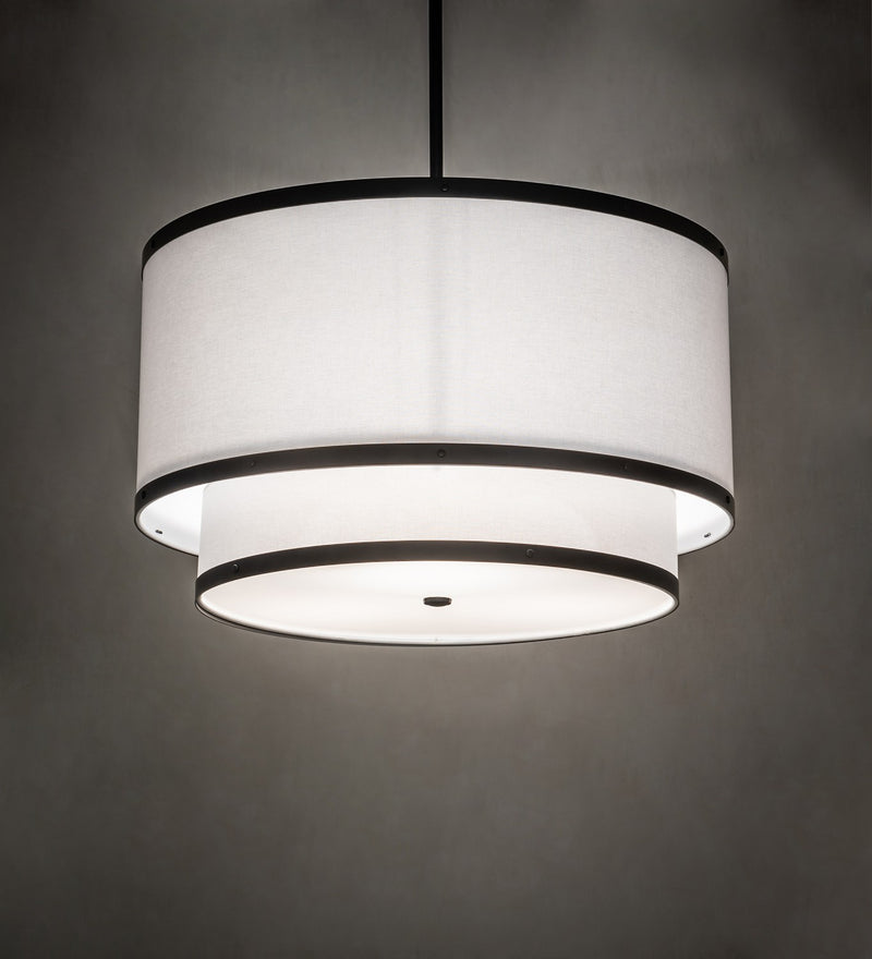 Meyda Tiffany 264718 Three Light Pendant, Solar Black