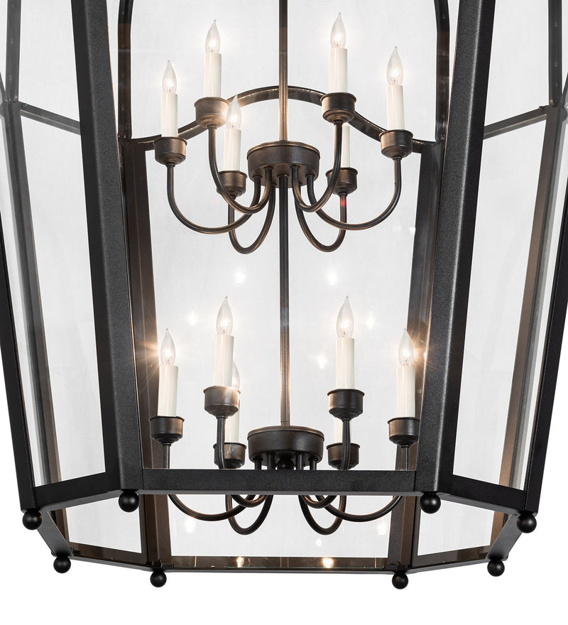 Meyda Tiffany 265266 12 Light Pendant, Textured Black